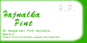 hajnalka pint business card